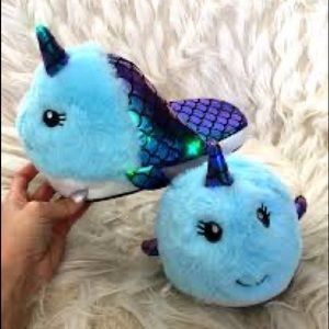 Whale house slippers - size 7/8 .